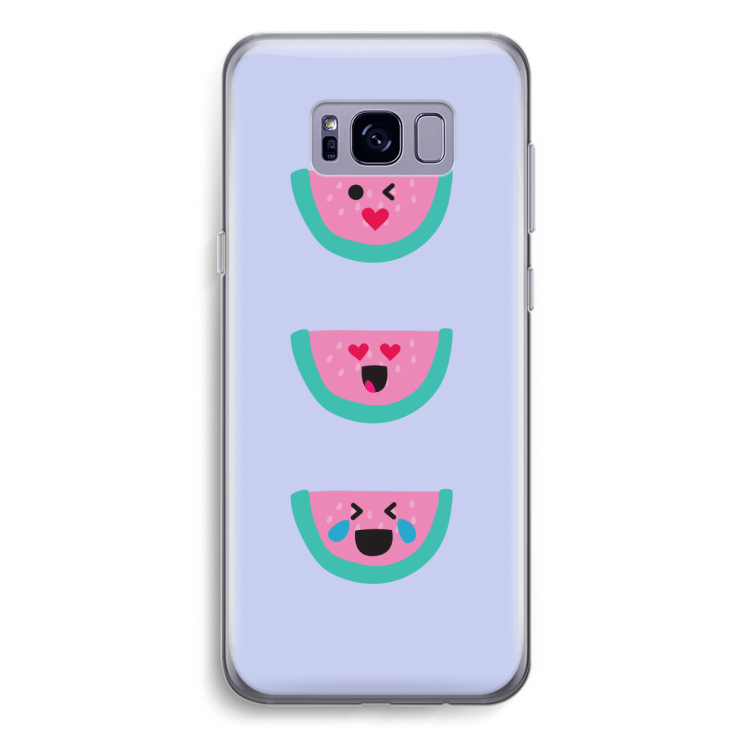 Smiley watermeloen: Samsung Galaxy S8 Plus Transparant Hoesje