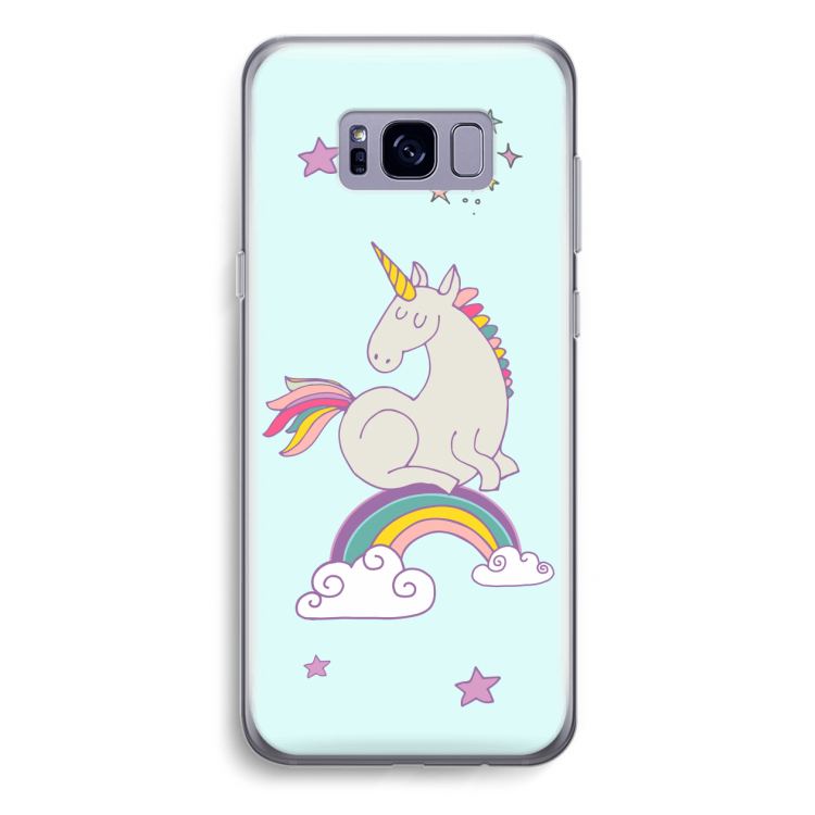 Regenboog eenhoorn: Samsung Galaxy S8 Plus Transparant Hoesje