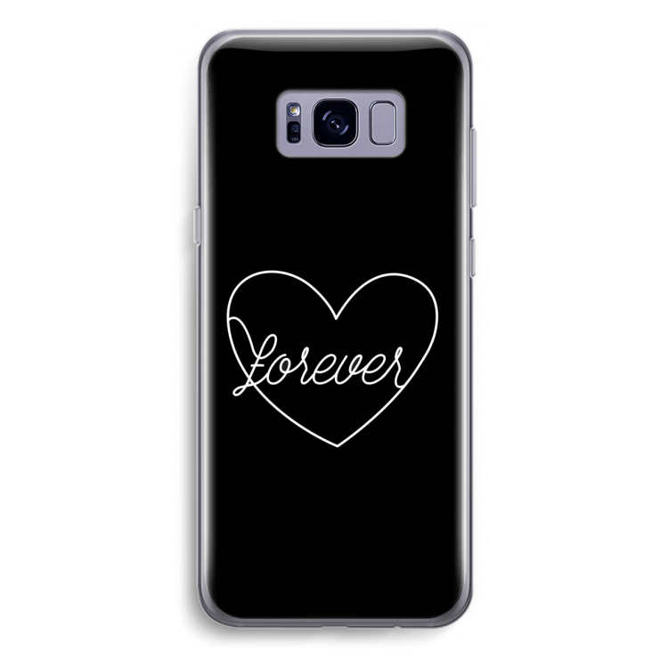 Forever heart black: Samsung Galaxy S8 Plus Transparant Hoesje
