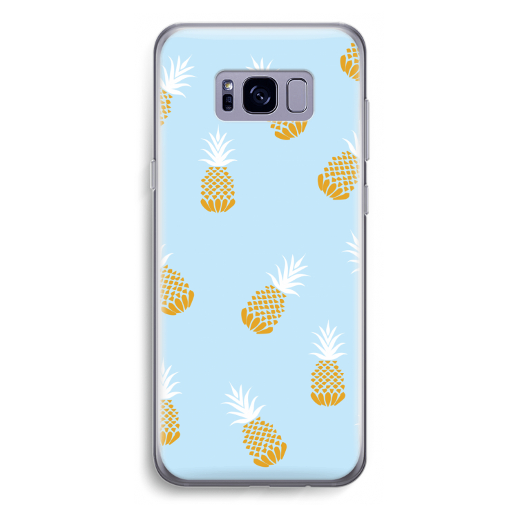 Ananasjes: Samsung Galaxy S8 Plus Transparant Hoesje