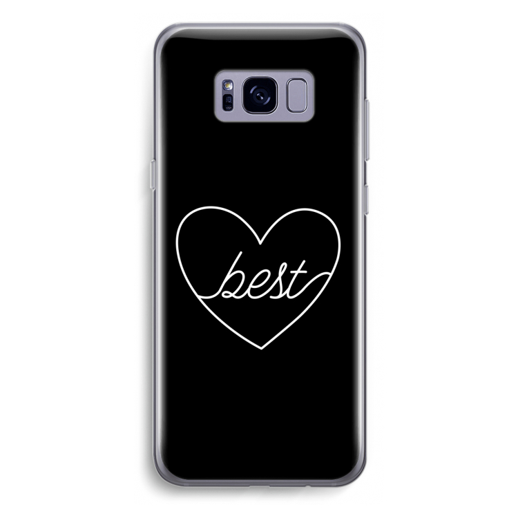 Best heart black: Samsung Galaxy S8 Plus Transparant Hoesje