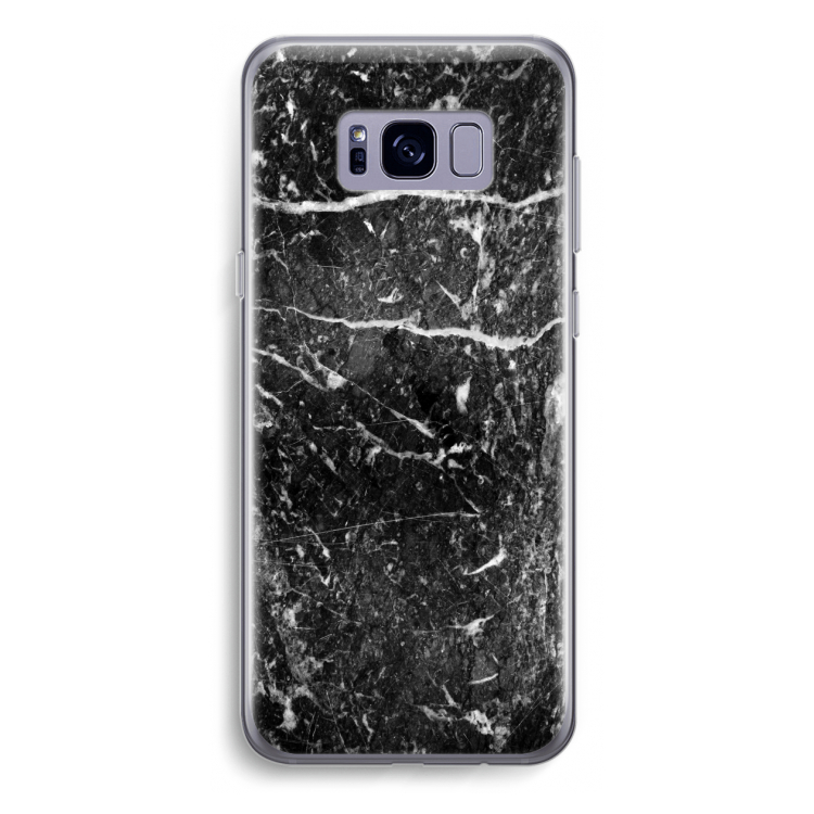 Zwart marmer: Samsung Galaxy S8 Plus Transparant Hoesje
