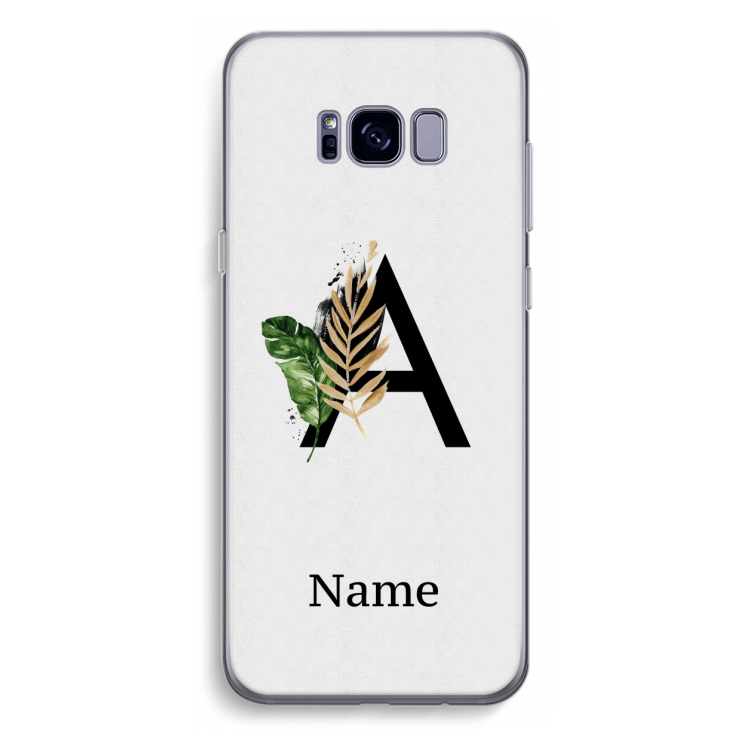 Charcoal Flora: Samsung Galaxy S8 Plus Transparant Hoesje