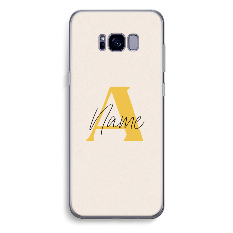 Amber Script: Samsung Galaxy S8 Plus Transparant Hoesje