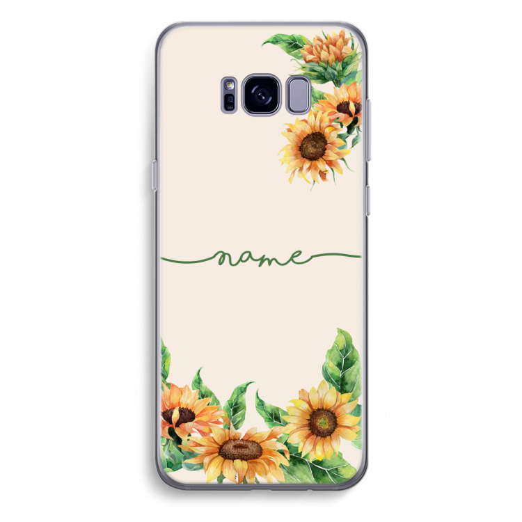 Zonnebloemen: Samsung Galaxy S8 Plus Transparant Hoesje