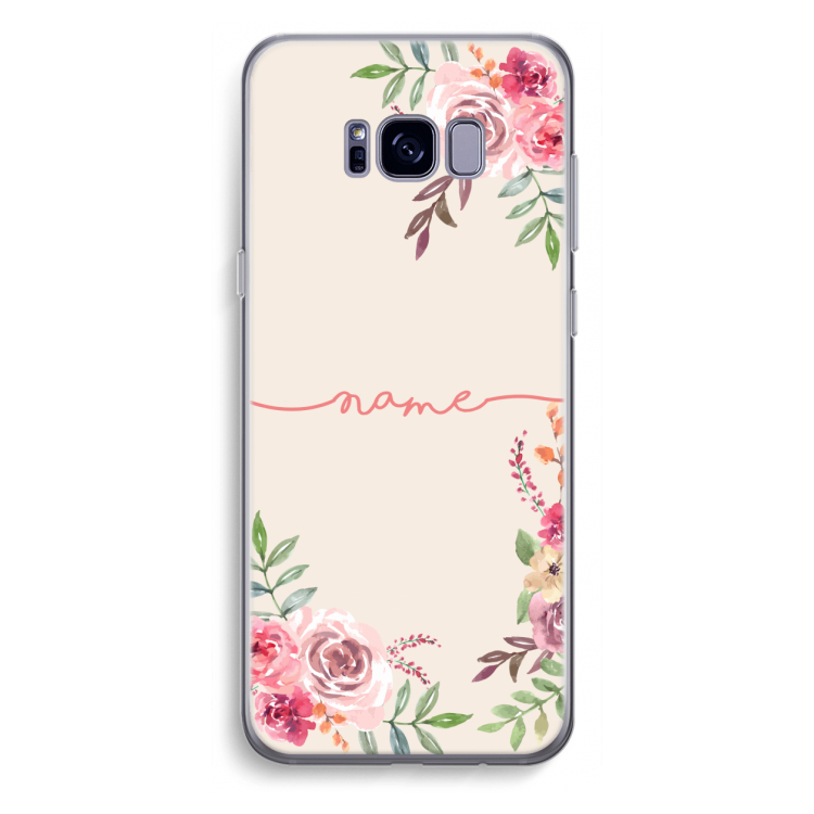 Rozen: Samsung Galaxy S8 Plus Transparant Hoesje