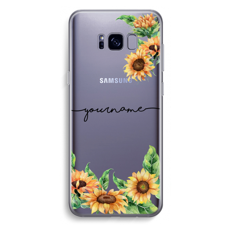 Zonnebloemen: Samsung Galaxy S8 Plus Transparant Hoesje
