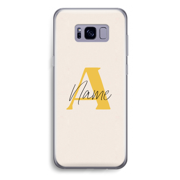 Amber Script: Samsung Galaxy S8 Plus Transparant Hoesje