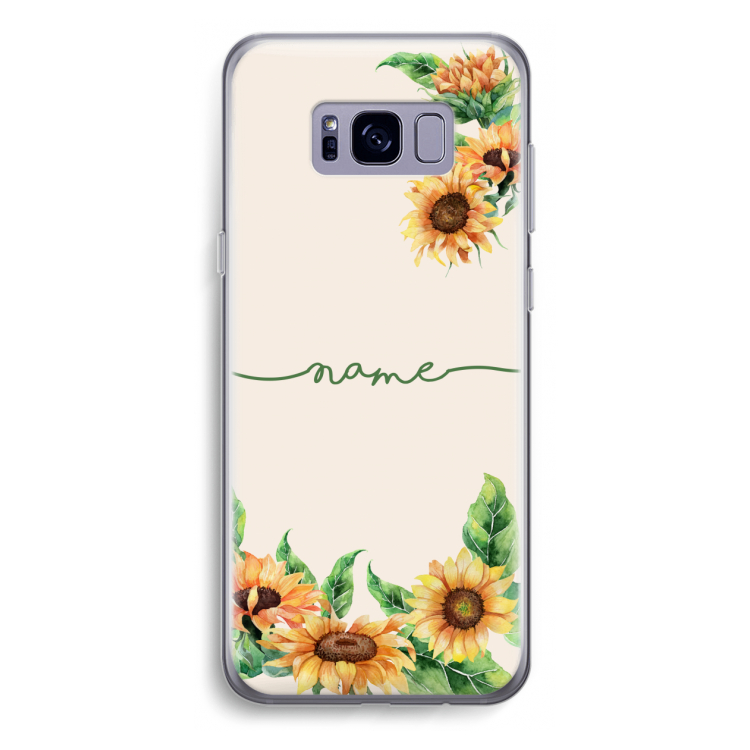 Zonnebloemen: Samsung Galaxy S8 Plus Transparant Hoesje