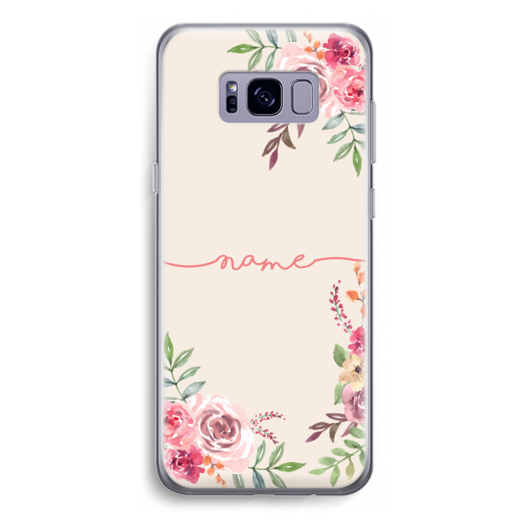 Rozen: Samsung Galaxy S8 Plus Transparant Hoesje