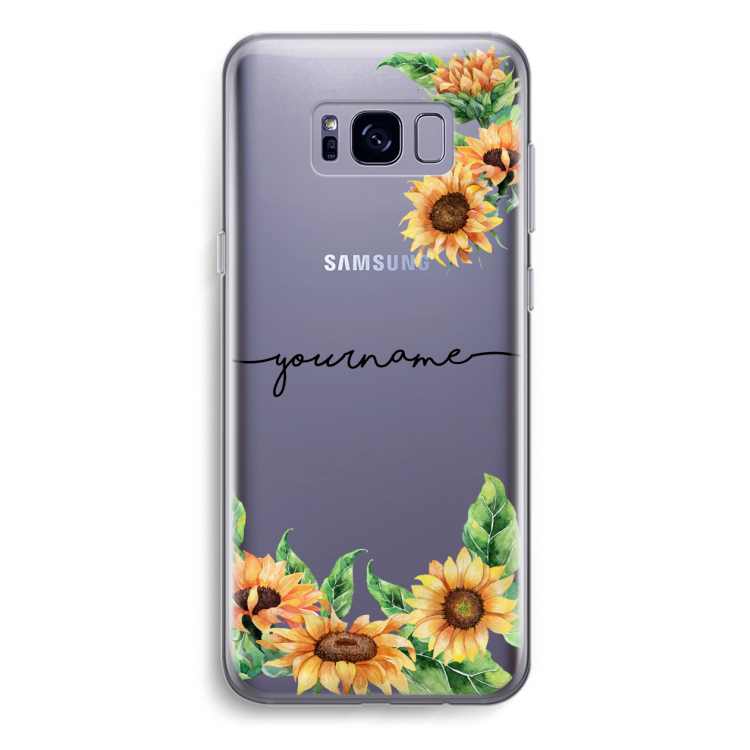 Zonnebloemen: Samsung Galaxy S8 Plus Transparant Hoesje