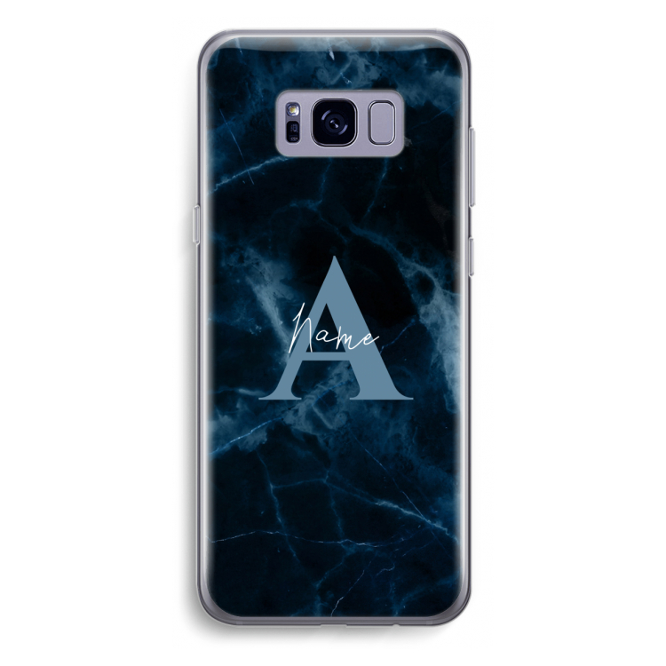 Midnight Marble: Samsung Galaxy S8 Plus Transparant Hoesje