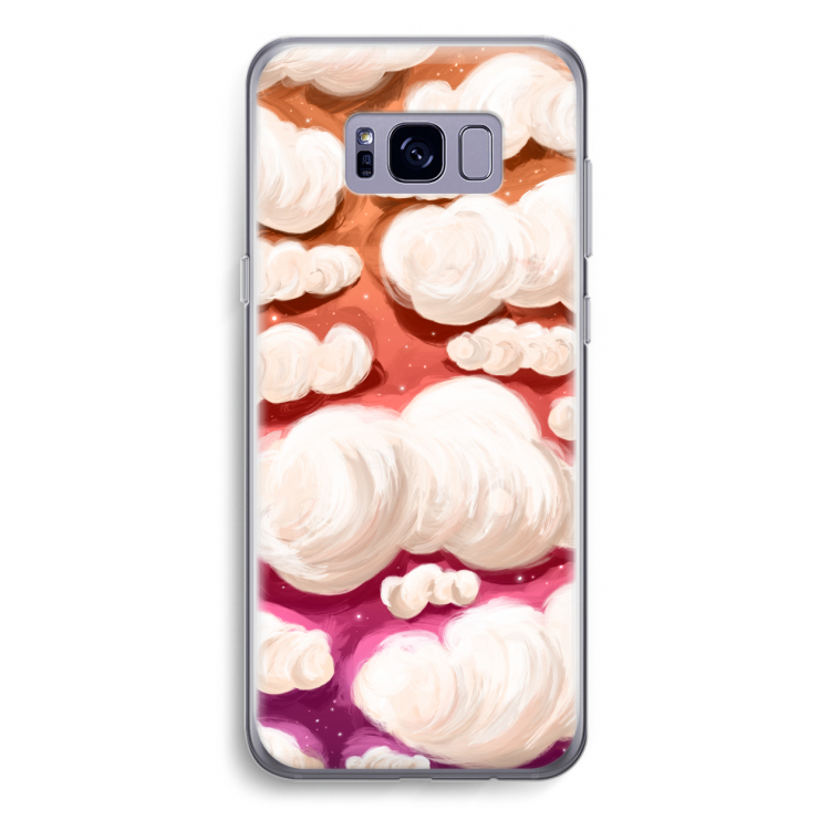 Katoen Wolken: Samsung Galaxy S8 Plus Transparant Hoesje