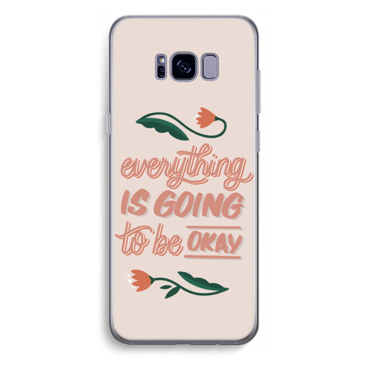 Optimistic flower girl: Samsung Galaxy S8 Plus Transparant Hoesje
