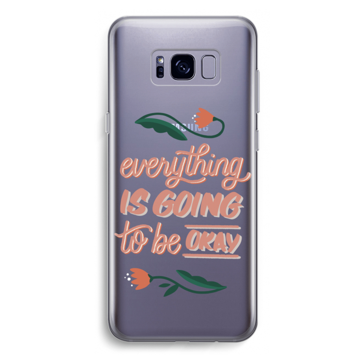 Optimistic flower girl: Samsung Galaxy S8 Plus Transparant Hoesje