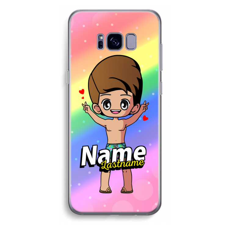 Chibi Maker man: Samsung Galaxy S8 Plus Transparant Hoesje
