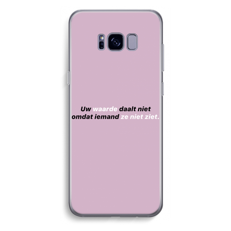 uw waarde daalt niet: Samsung Galaxy S8 Plus Transparant Hoesje
