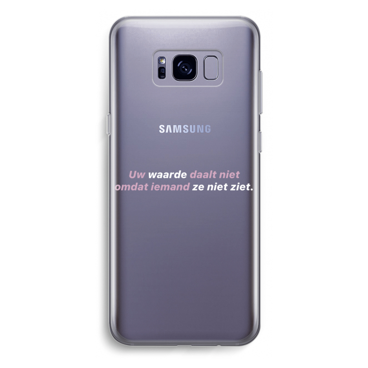 uw waarde daalt niet: Samsung Galaxy S8 Plus Transparant Hoesje
