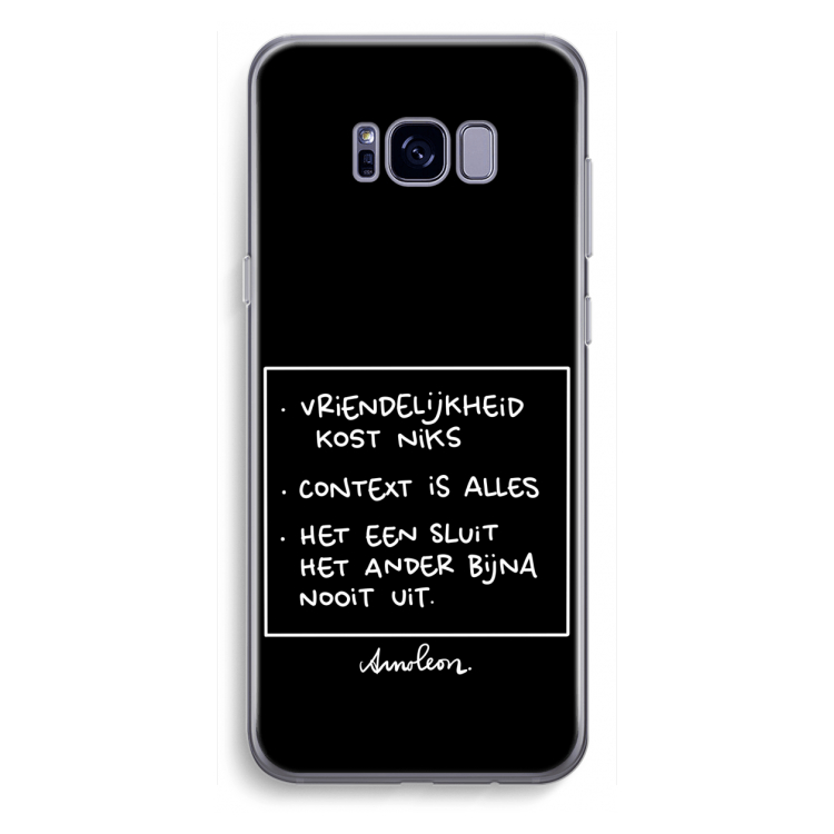 Mijn Motto's: Samsung Galaxy S8 Plus Transparant Hoesje