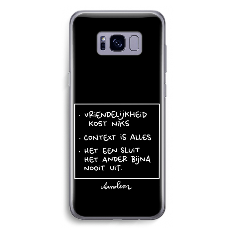Mijn Motto's: Samsung Galaxy S8 Plus Transparant Hoesje