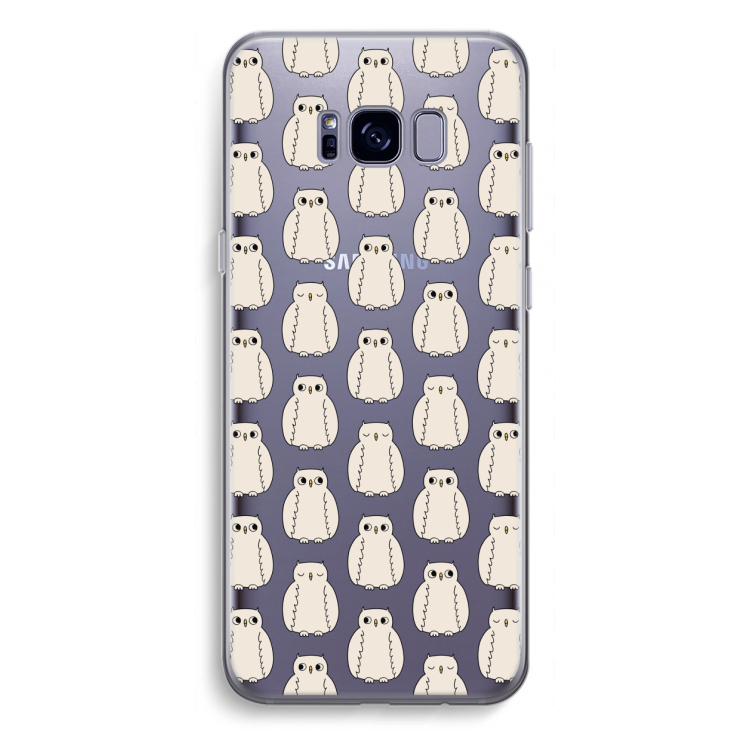 Uilen: Samsung Galaxy S8 Plus Transparant Hoesje