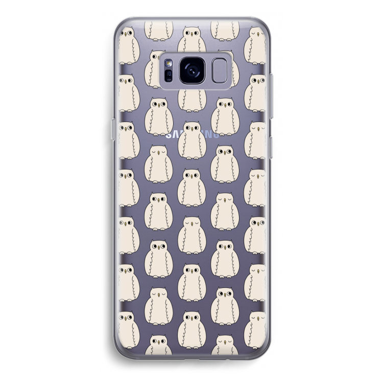 Uilen: Samsung Galaxy S8 Plus Transparant Hoesje