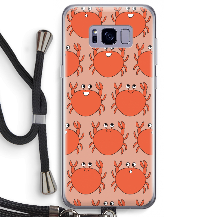 Krab: Samsung Galaxy S8 Plus Transparant Hoesje met koord