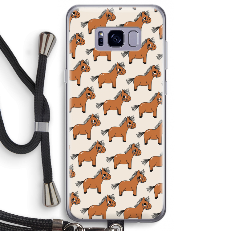 Pony: Samsung Galaxy S8 Plus Transparant Hoesje met koord