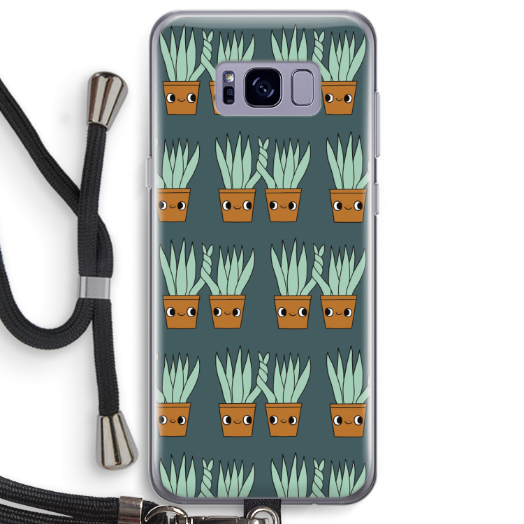 Sansevieria: Samsung Galaxy S8 Plus Transparant Hoesje met koord