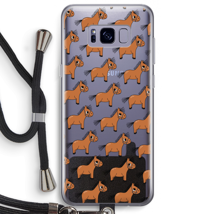 Pony: Samsung Galaxy S8 Plus Transparant Hoesje met koord