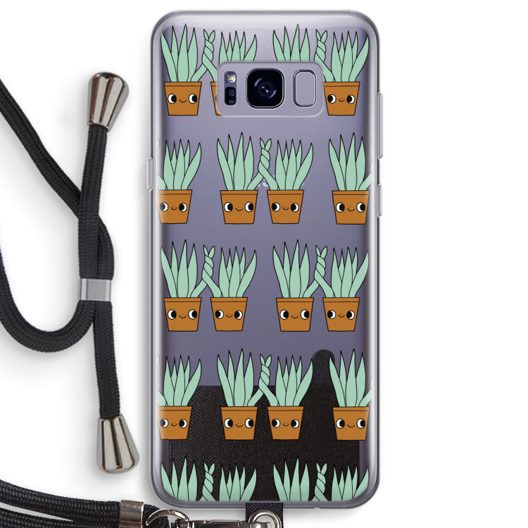 Sansevieria: Samsung Galaxy S8 Plus Transparant Hoesje met koord
