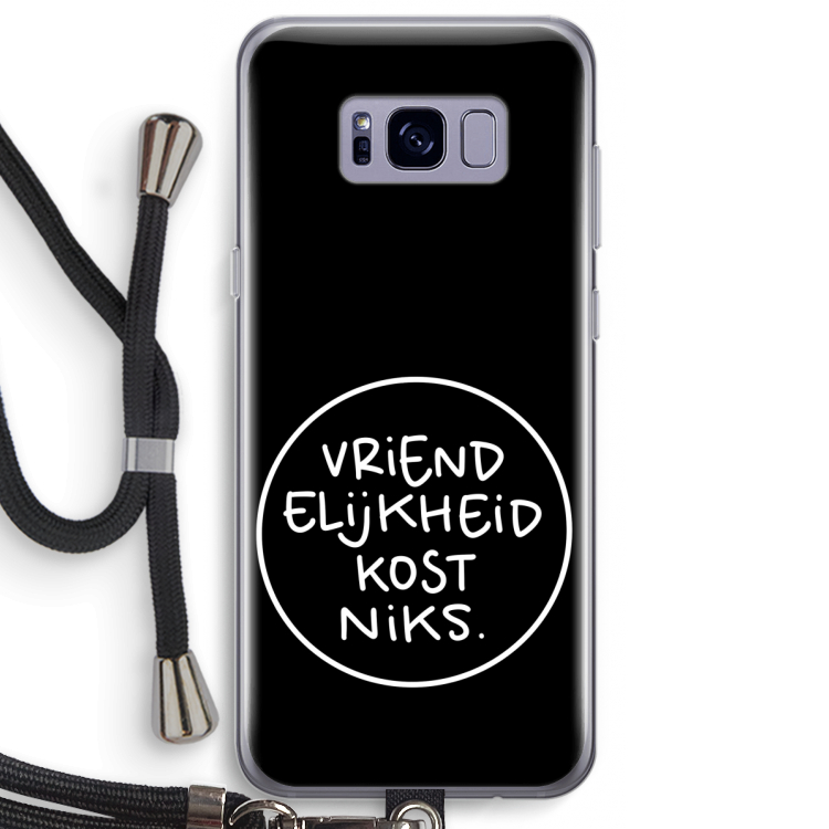 Vriendelijkheid: Samsung Galaxy S8 Plus Transparant Hoesje met koord