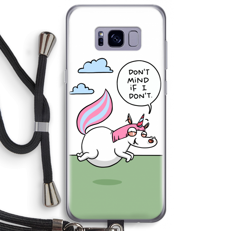 Unicorn: Samsung Galaxy S8 Plus Transparant Hoesje met koord