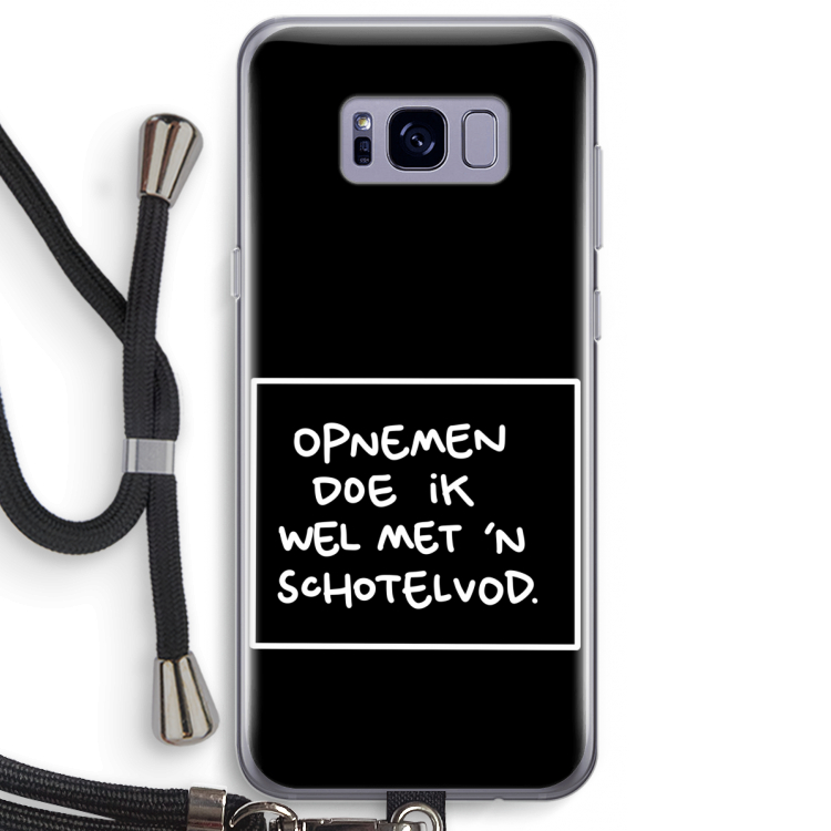 Schotelvod: Samsung Galaxy S8 Plus Transparant Hoesje met koord