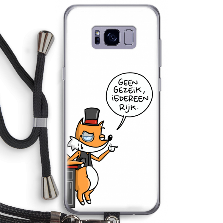 Geen Gezeik: Samsung Galaxy S8 Plus Transparant Hoesje met koord