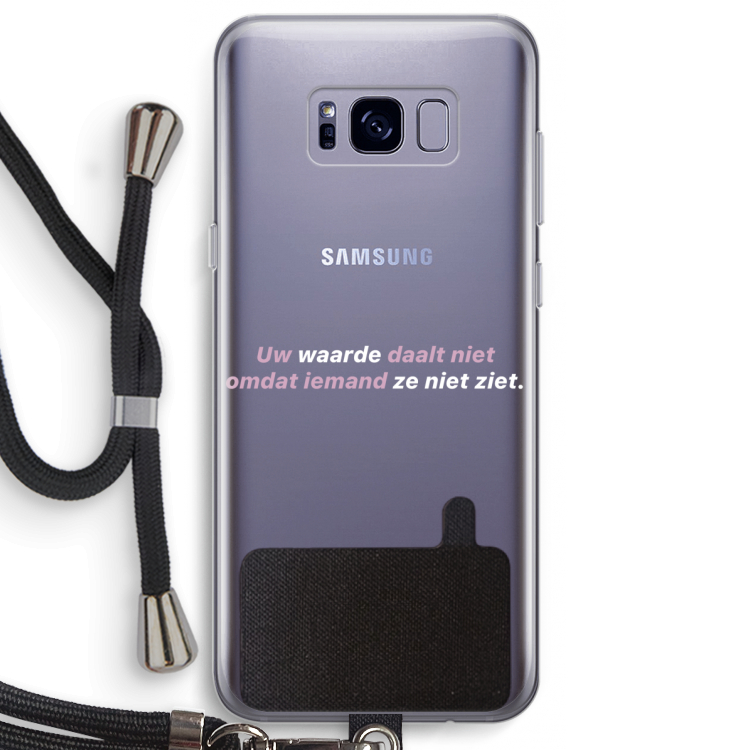 uw waarde daalt niet: Samsung Galaxy S8 Plus Transparant Hoesje met koord