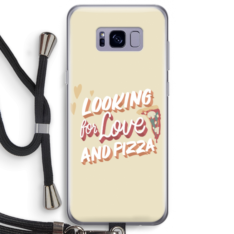 Pizza is the answer: Samsung Galaxy S8 Plus Transparant Hoesje met koord