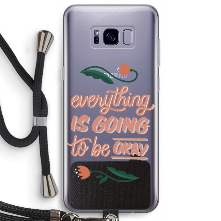 Optimistic flower girl: Samsung Galaxy S8 Plus Transparant Hoesje met koord