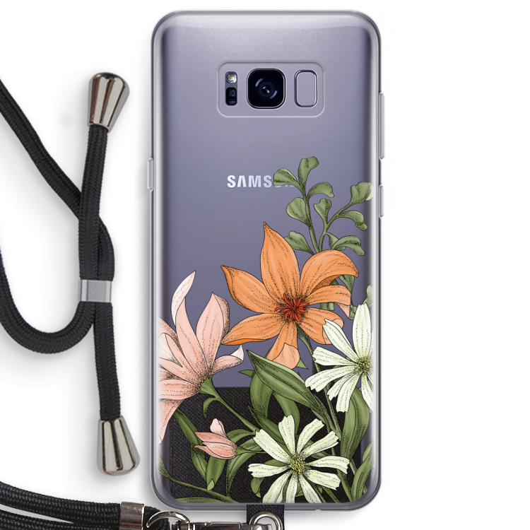 Floral bouquet: Samsung Galaxy S8 Plus Transparant Hoesje met koord