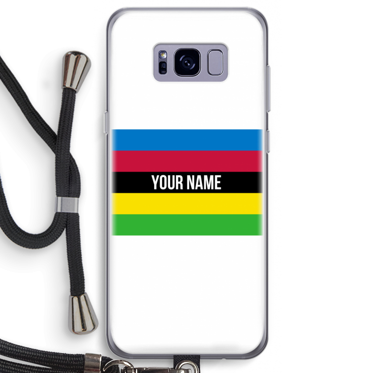 WK Wielrennen: Samsung Galaxy S8 Plus Transparant Hoesje met koord