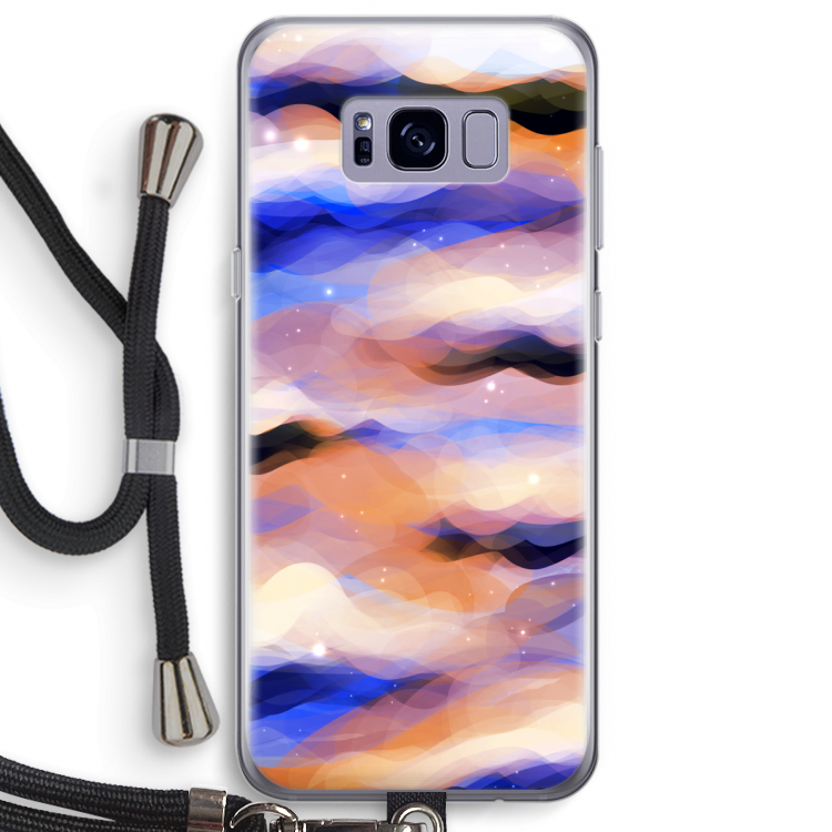 Donkere Wolken: Samsung Galaxy S8 Plus Transparant Hoesje met koord
