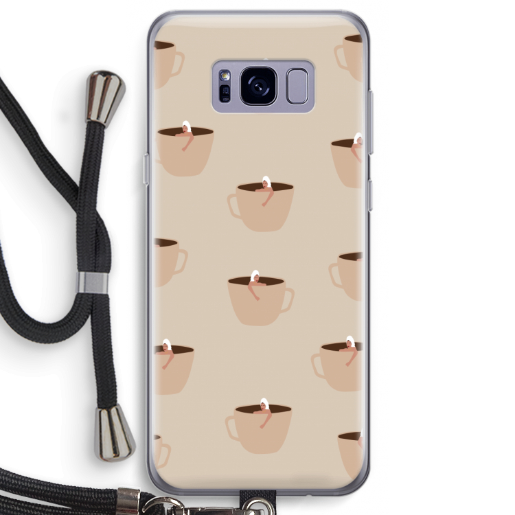 Morning coffee: Samsung Galaxy S8 Plus Transparant Hoesje met koord