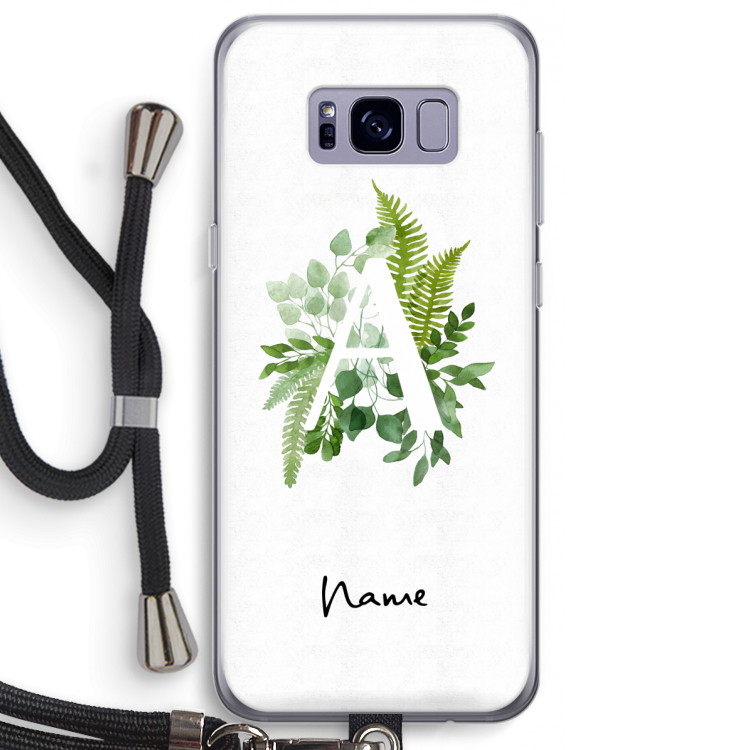 Green Brush: Samsung Galaxy S8 Plus Transparant Hoesje met koord