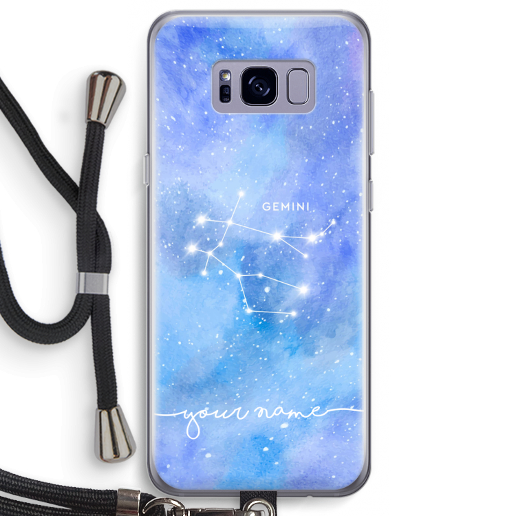 Sterrenbeeld - Licht: Samsung Galaxy S8 Plus Transparant Hoesje met koord