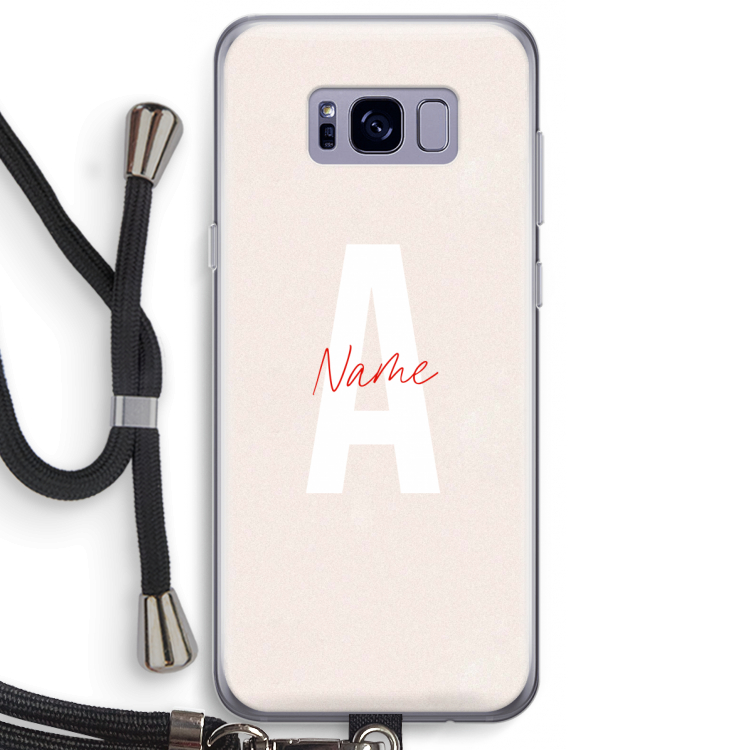 Strawberry Milkshake: Samsung Galaxy S8 Plus Transparant Hoesje met koord