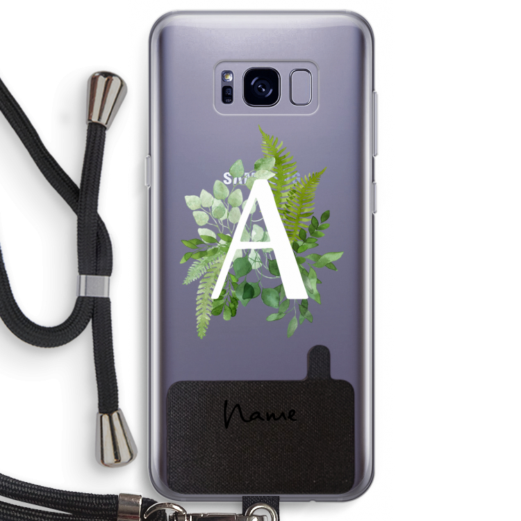 Green Brush: Samsung Galaxy S8 Plus Transparant Hoesje met koord