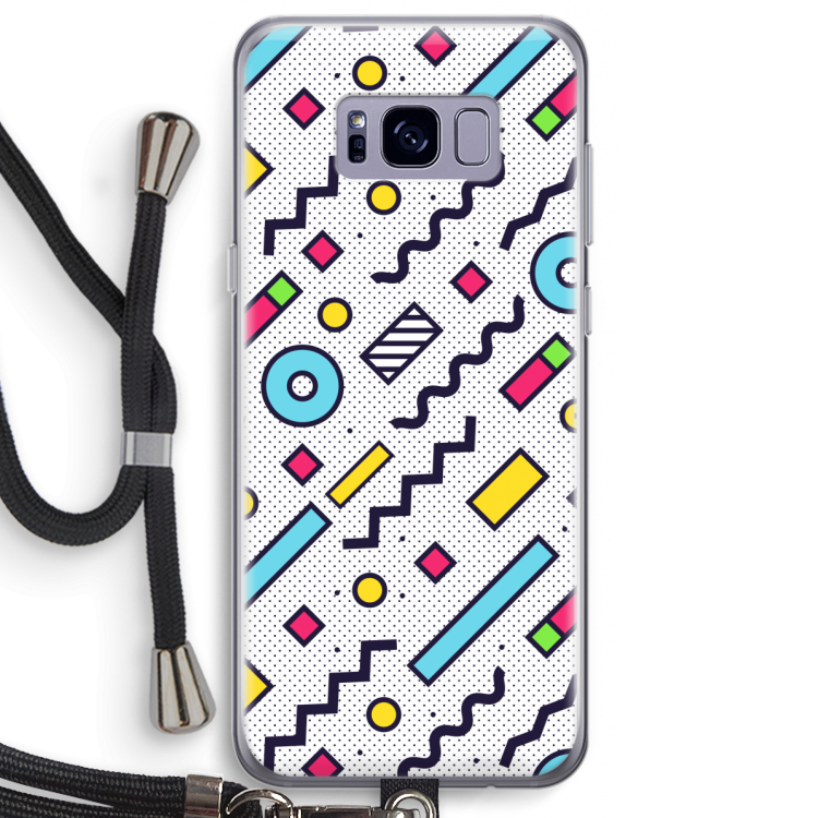 8-bit N°8: Samsung Galaxy S8 Plus Transparant Hoesje met koord