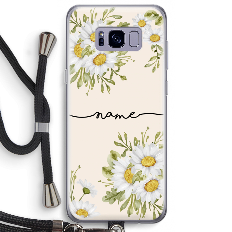Daisies: Samsung Galaxy S8 Plus Transparant Hoesje met koord