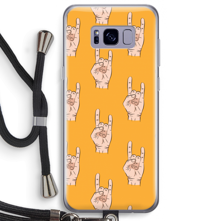 Rock: Samsung Galaxy S8 Plus Transparant Hoesje met koord