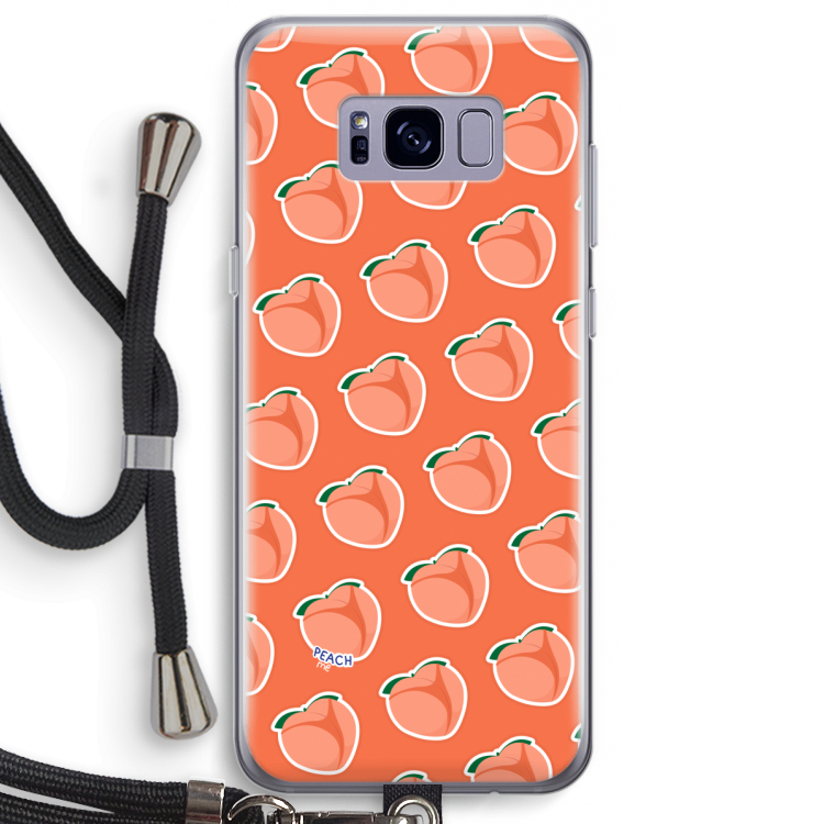 Just peachy: Samsung Galaxy S8 Plus Transparant Hoesje met koord